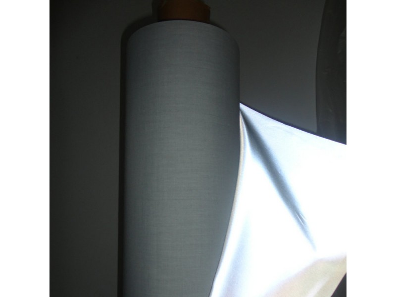 Reflective fabric with 100 polyester backing